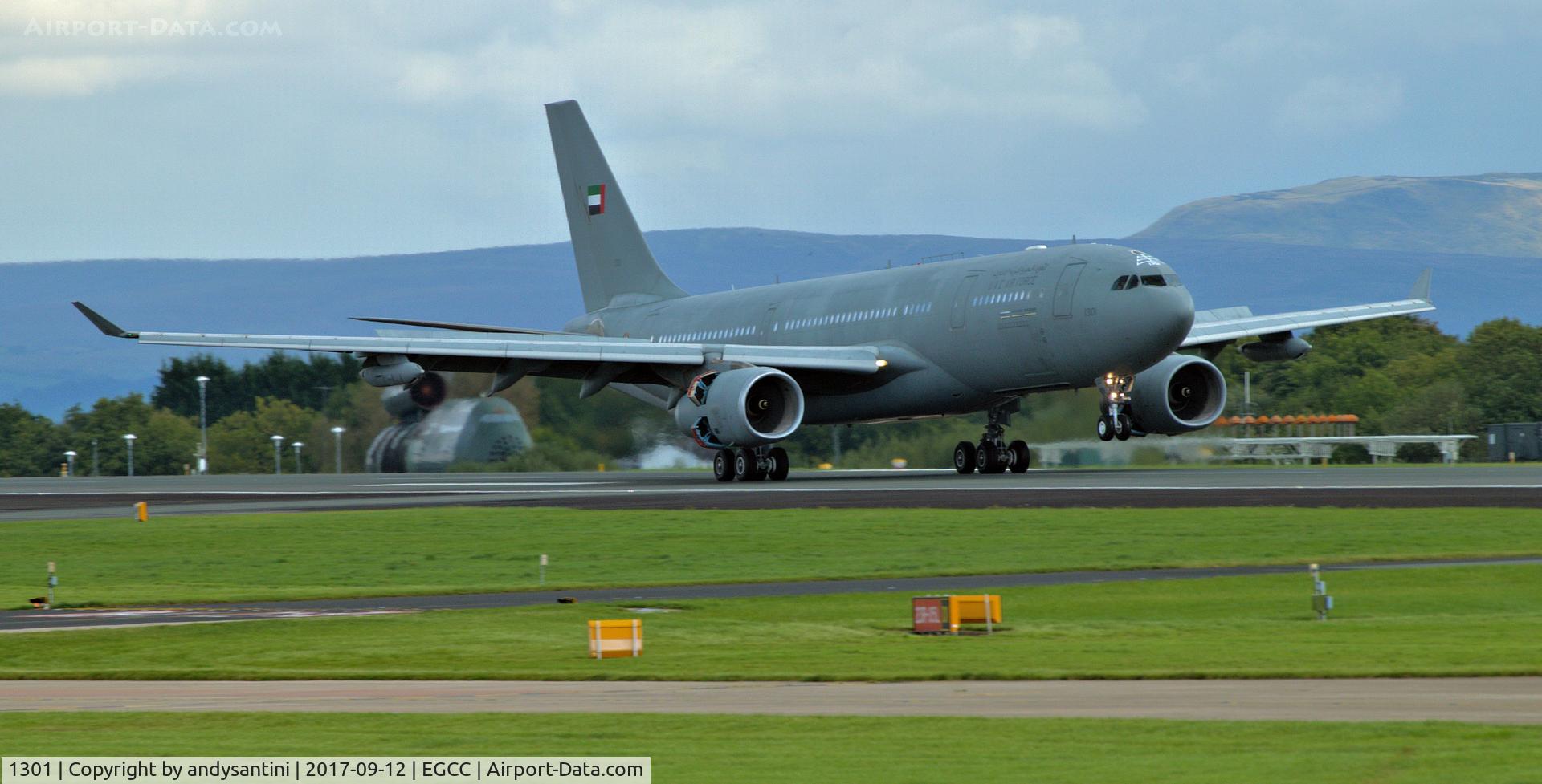 1301, 2010 Airbus A330-243/MRTT C/N 1186, just landed on runway 23R @ egcc uk.