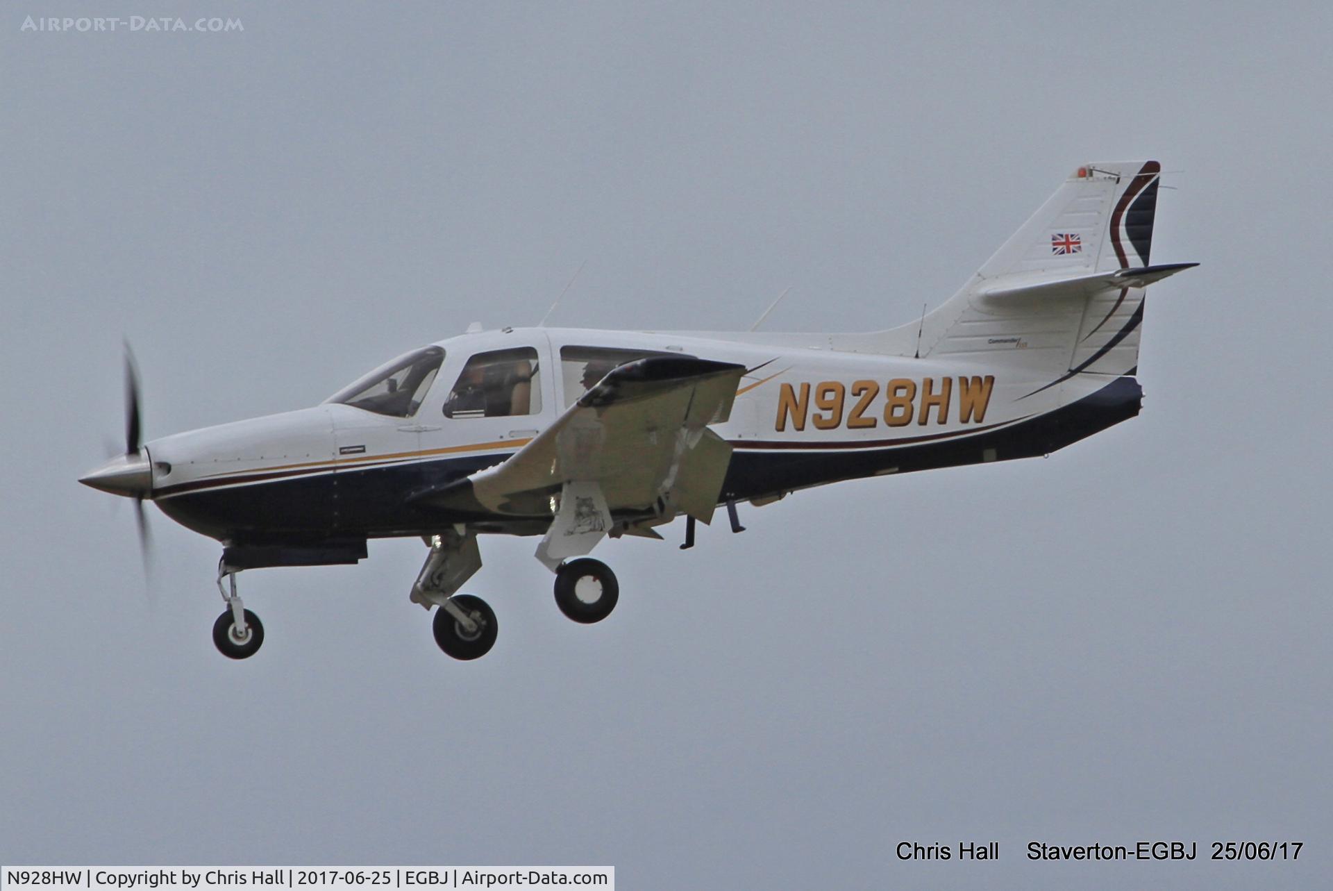 N928HW, 2000 Rockwell Commander 114-B C/N 14672, Project Propeller at Staverton