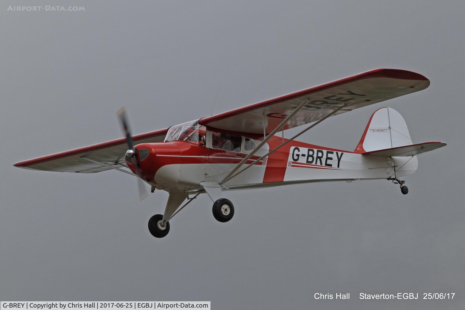 G-BREY, 1946 Taylorcraft BC-12D Twosome C/N 7299, Project Propeller at Staverton