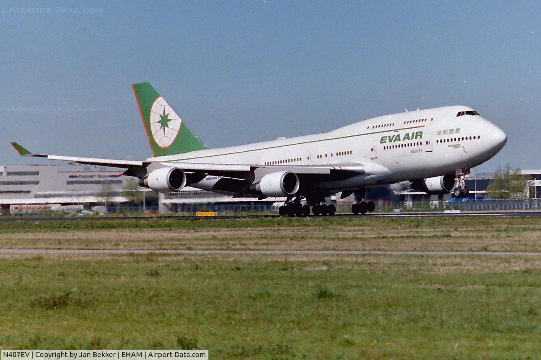 N407EV, 1995 Boeing 747-45E C/N 27899, June 1999 Schiphol Amsterdam