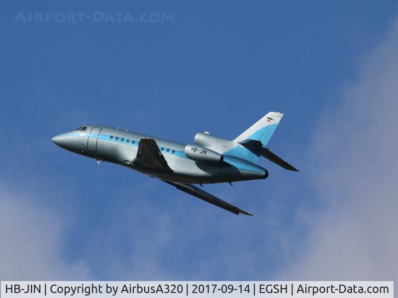 HB-JIN, 2002 Dassault Falcon 900EX C/N 107, Sunny depadture