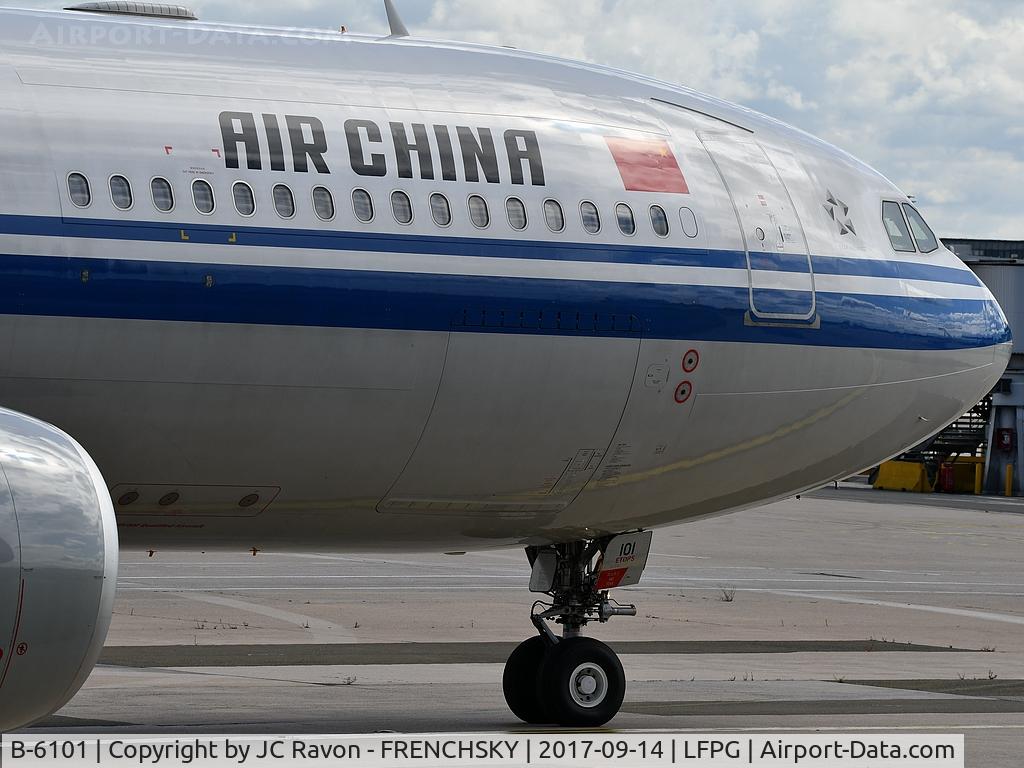 B-6101, 2015 Airbus A330-343 C/N 1685, CDG at terminal 1, CA458 to Chengdu (CTU)