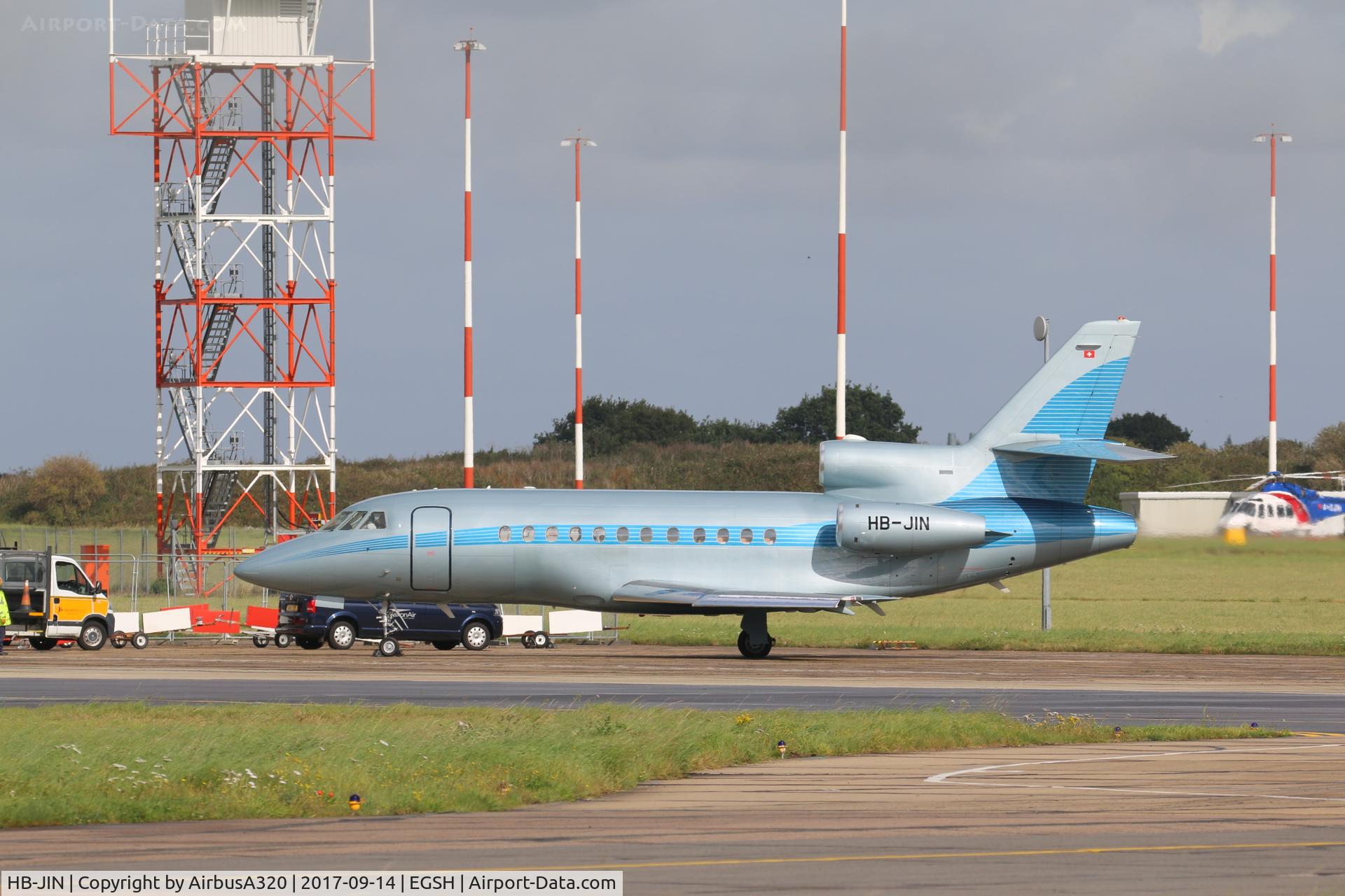 HB-JIN, 2002 Dassault Falcon 900EX C/N 107, Nice suprise visitor to Norwich