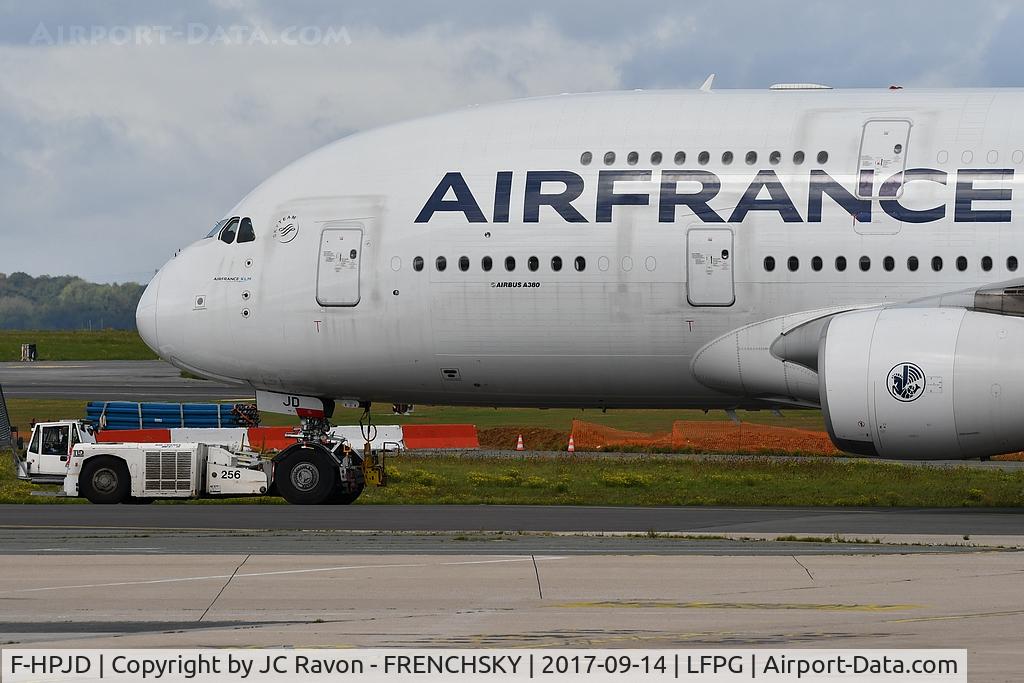 F-HPJD, 2010 Airbus A380-861 C/N 049, at CDG terminal 1