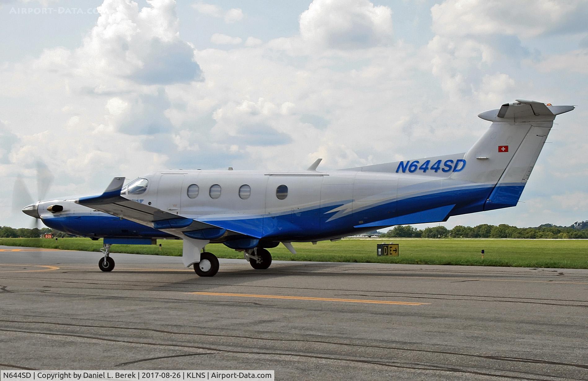 N644SD, 2005 Pilatus PC-12/45 C/N 644, Paying a visit to Lancaster during an airshow