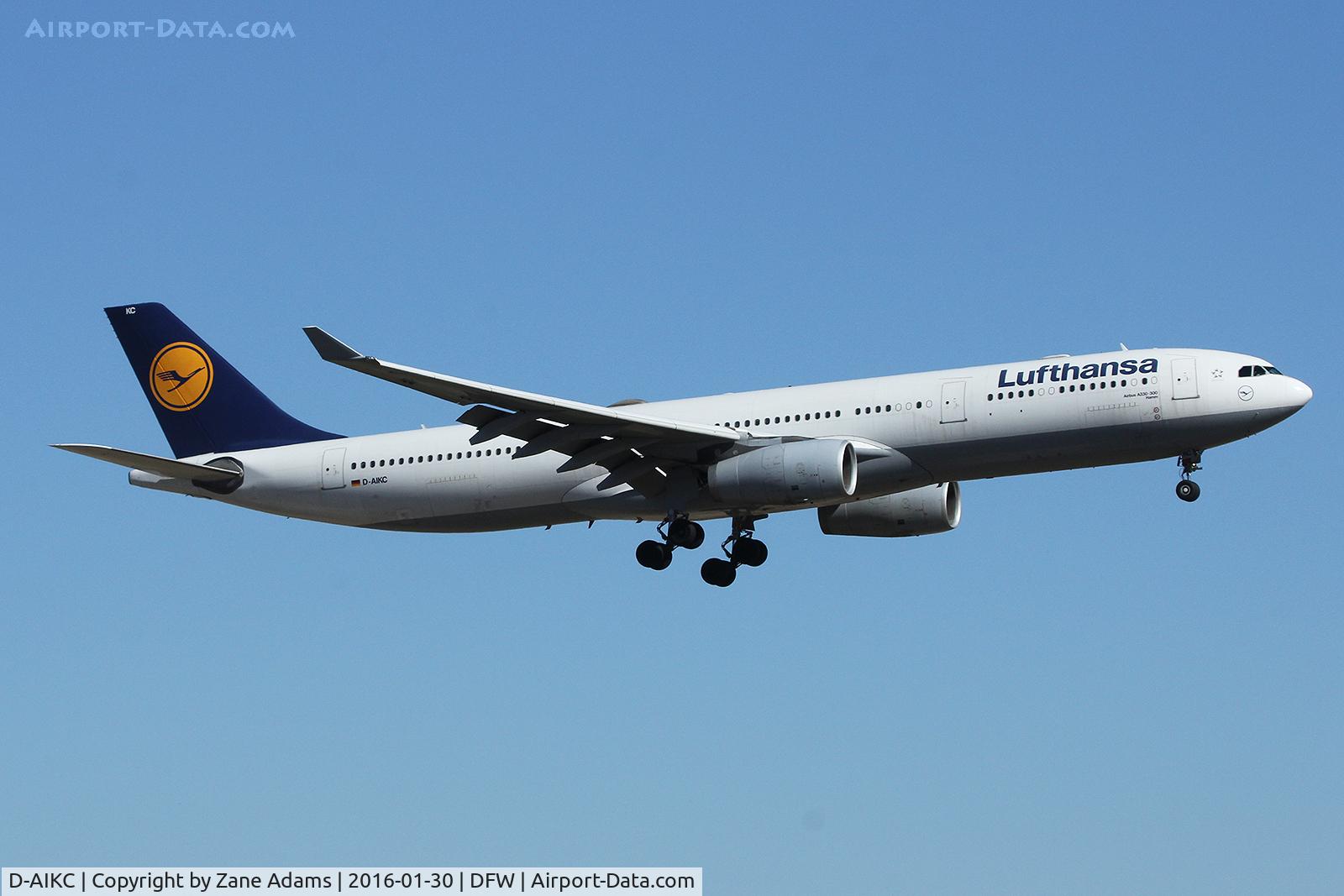 D-AIKC, 2004 Airbus A330-343X C/N 579, Arriving at DFW Airport