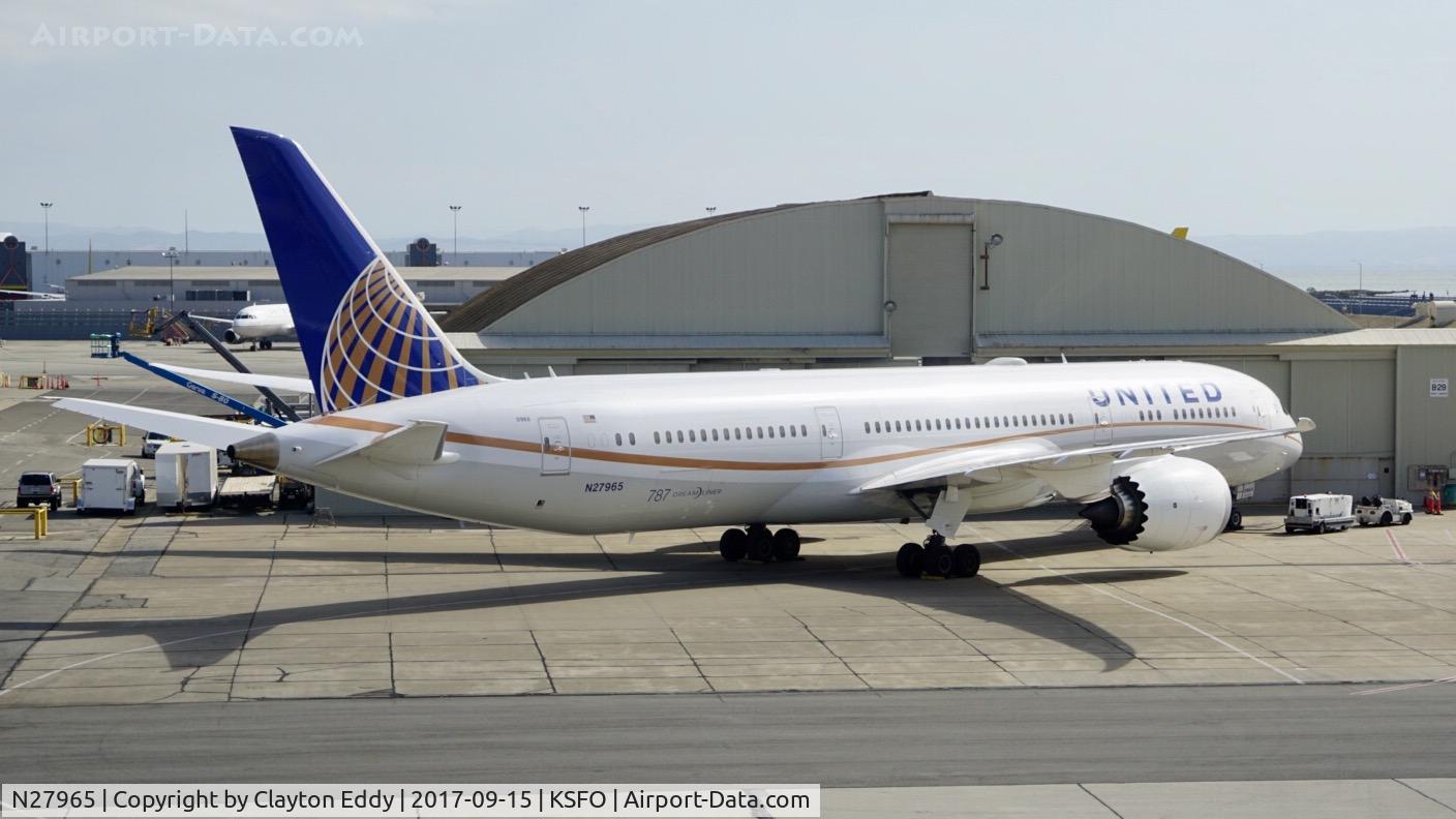 N27965, 2016 Boeing 787-9 Dreamliner C/N 37815, SFO 2017.