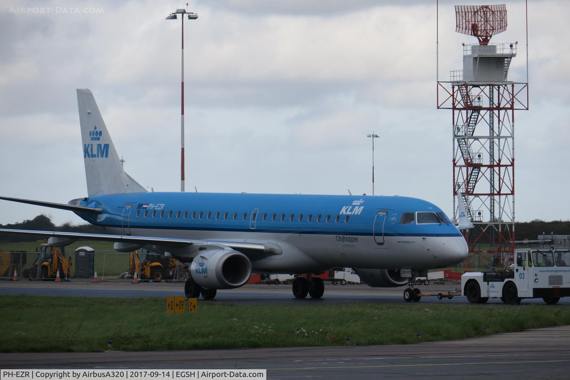 PH-EZR, 2010 Embraer 190LR (ERJ-190-100LR) C/N 19000375, Returning from engine testing on the north side