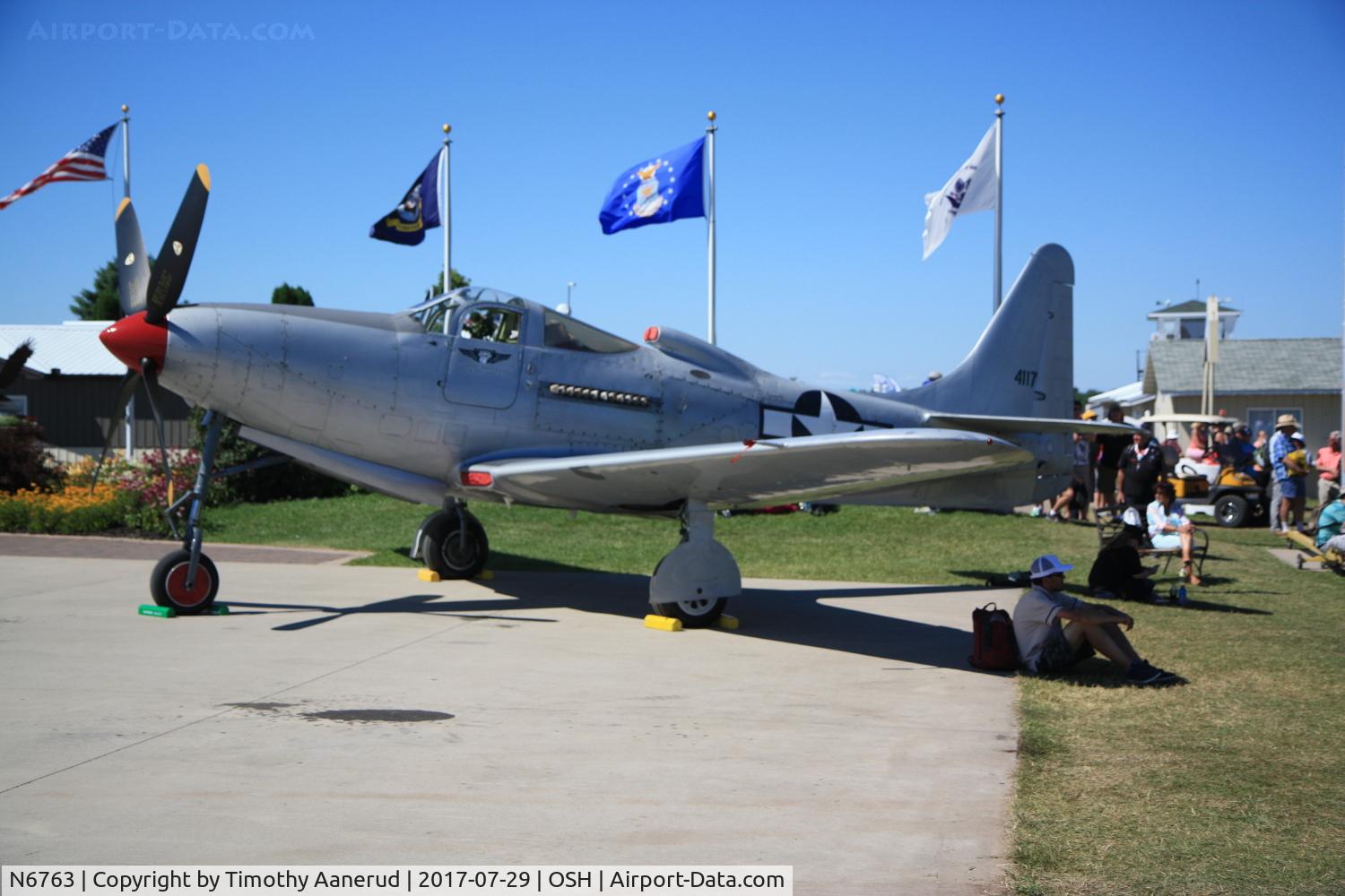 N6763, 1946 Bell P-63F Kingcobra C/N 296E1-1R, 1946 Bell P-63F Kingcobra, c/n: 296E1-1R