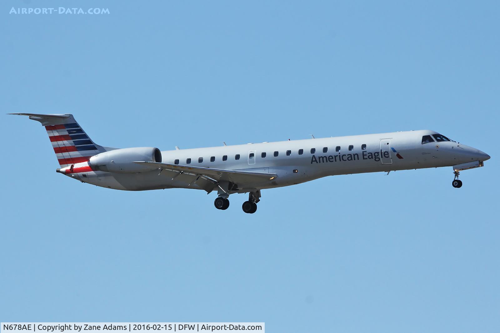 N678AE, 2004 Embraer ERJ-145LR (EMB-145LR) C/N 14500813, Arriving at DFW Airport