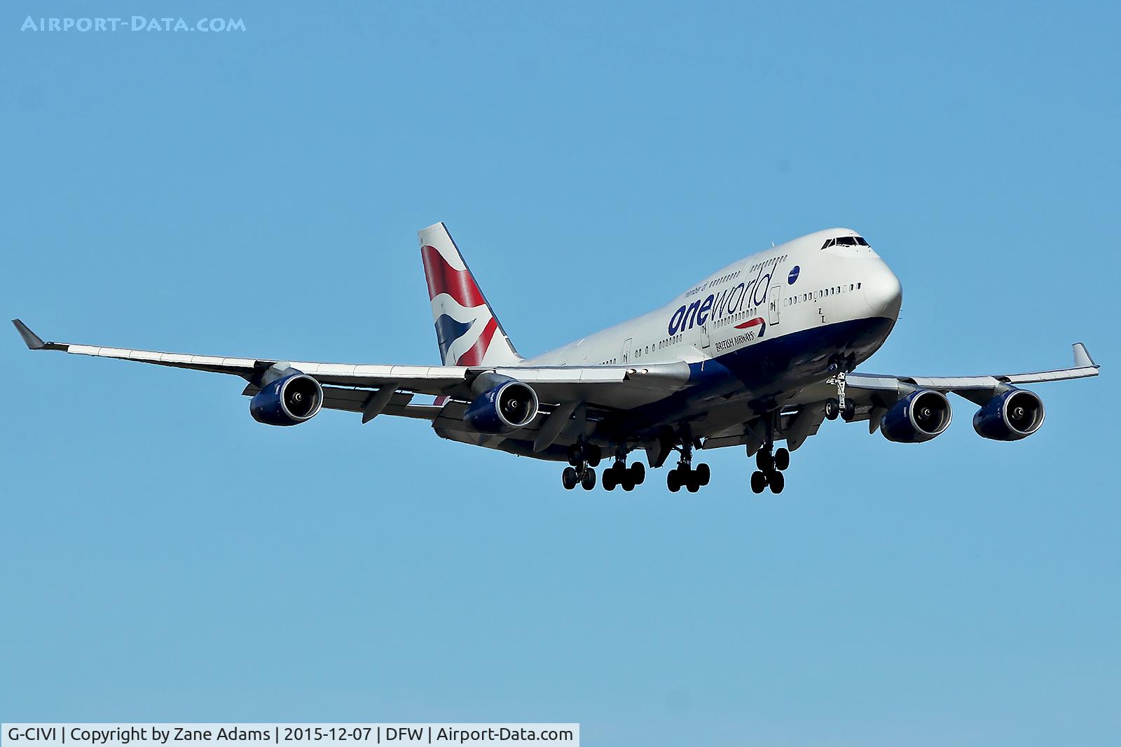 G-CIVI, 1996 Boeing 747-436 C/N 25814, Arriving at DFW Airport