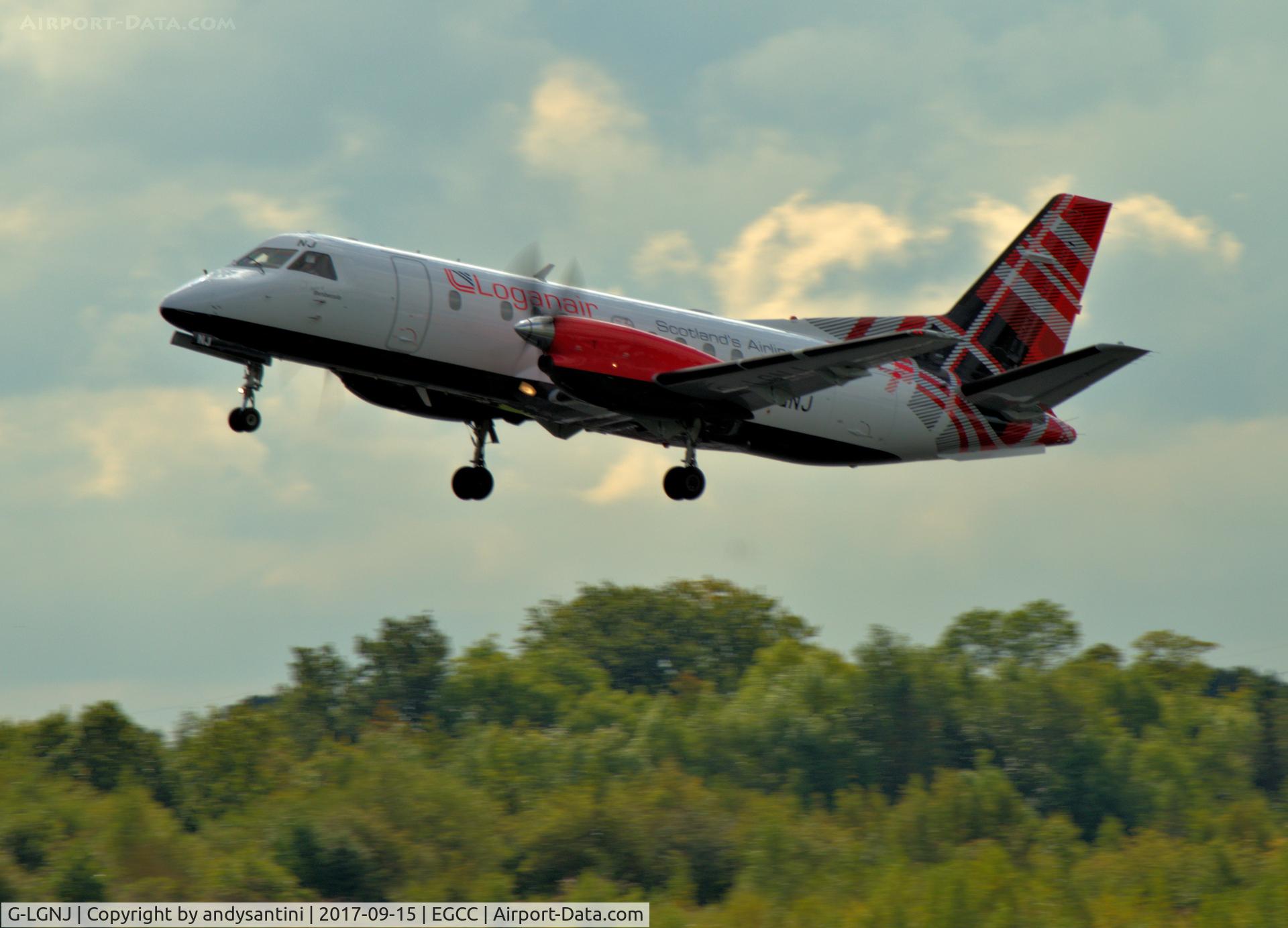 G-LGNJ, 1989 Saab 340B C/N 340B-173, just dept man egcc uk