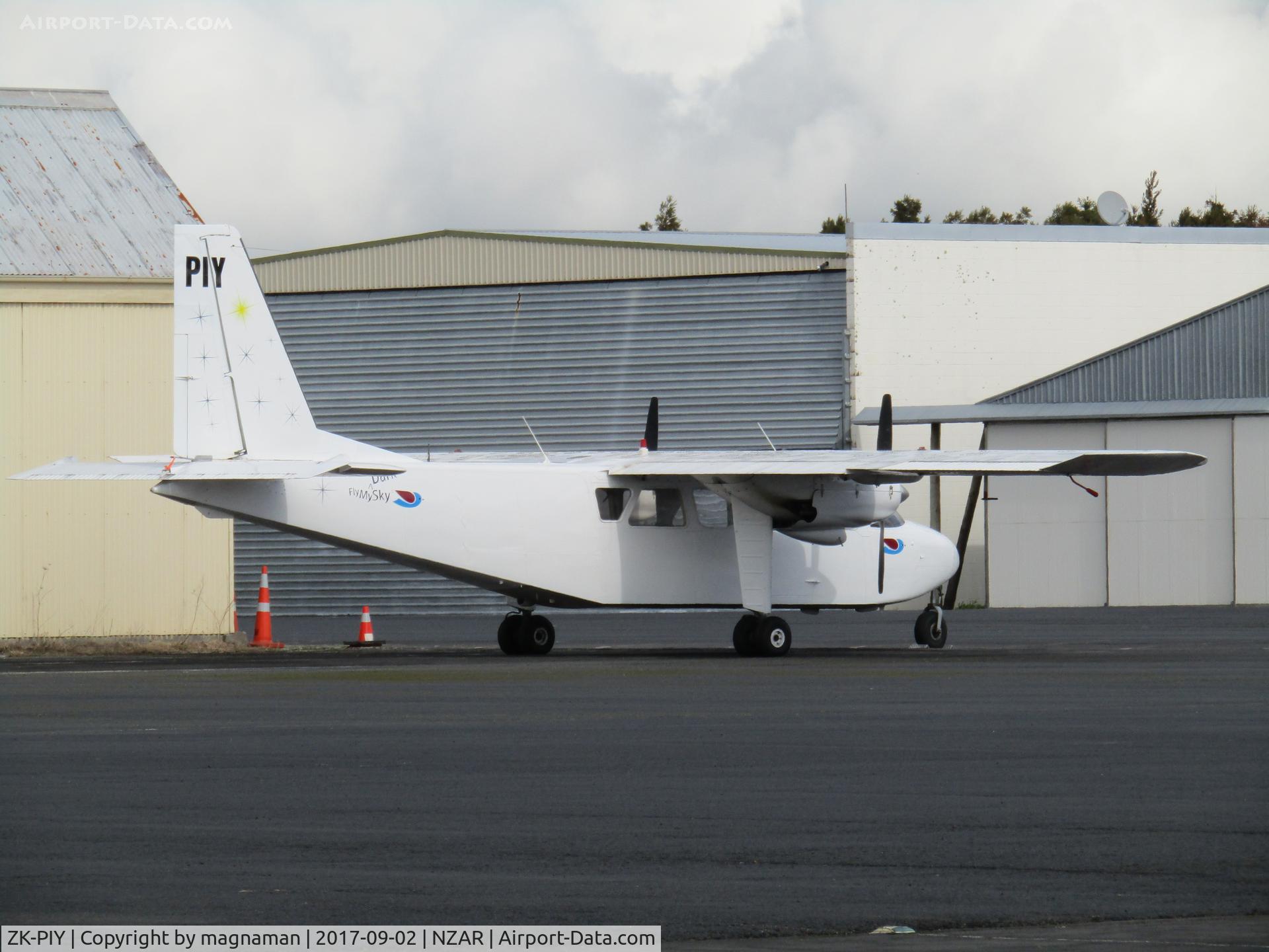 ZK-PIY, 1973 Britten-Norman BN-2A-20 Islander C/N 344, in for check