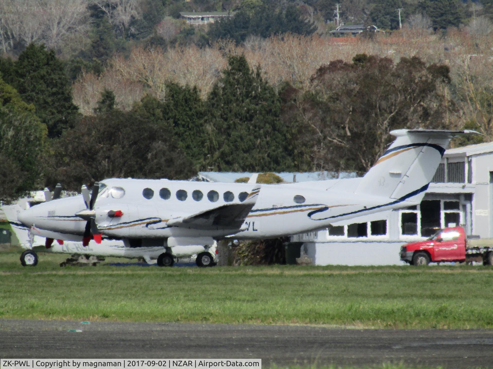 ZK-PWL, 2005 Raytheon Super King Air 350 C/N FL-443, long range shot across airfield to new possible resident