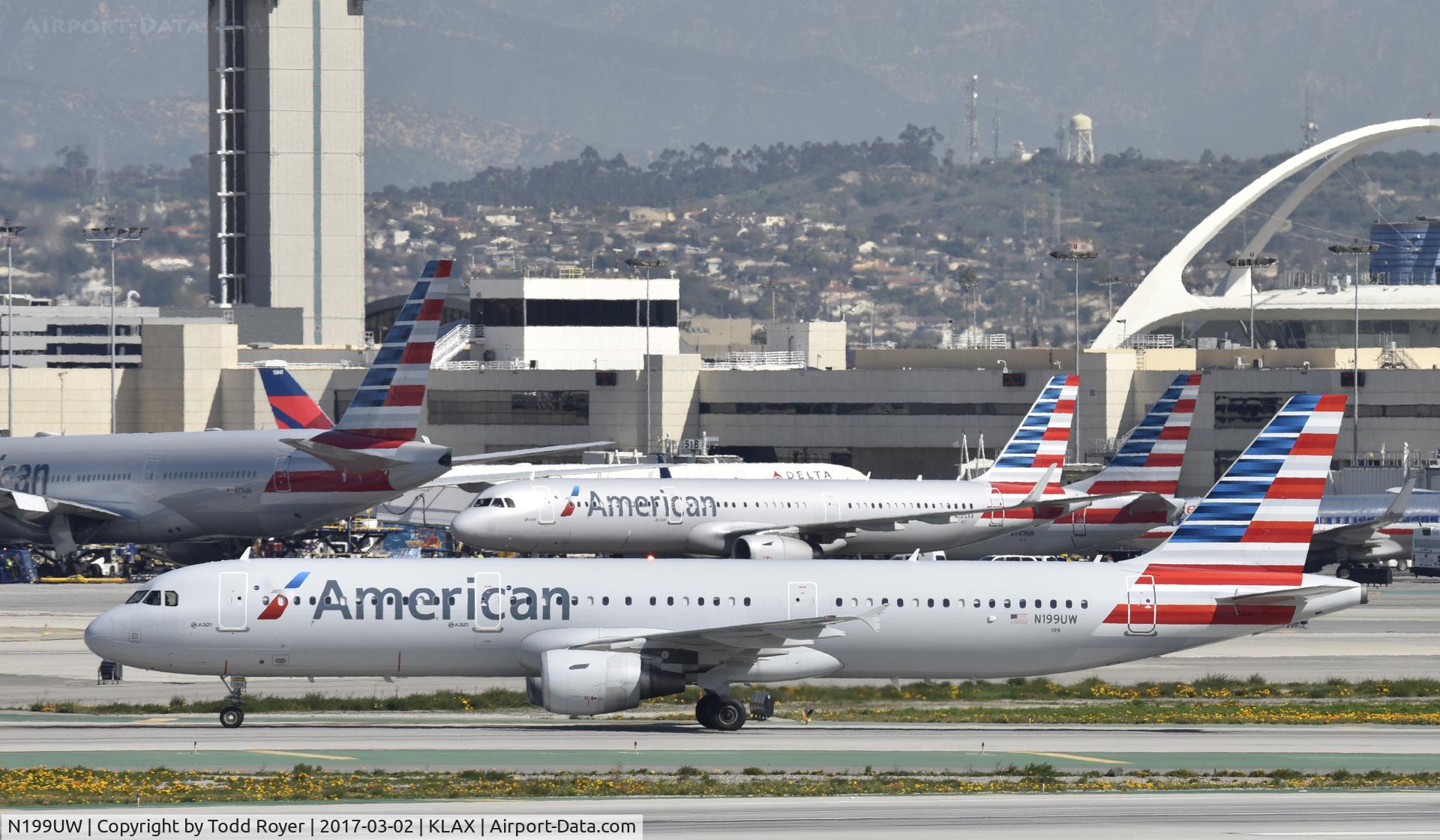 N199UW, 2013 Airbus A321-211 C/N 5457, Arrived at LAX on 25L