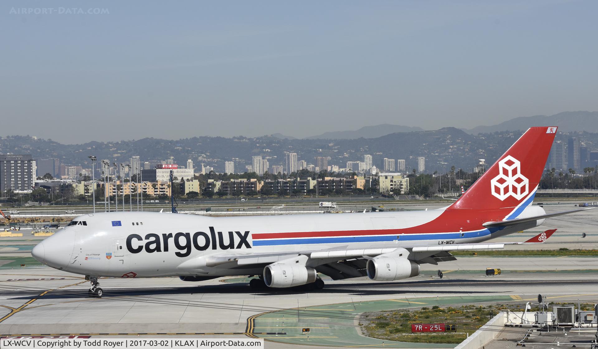 LX-WCV, 2007 Boeing 747-4R7F C/N 35804, Arrived at LAX on 25L