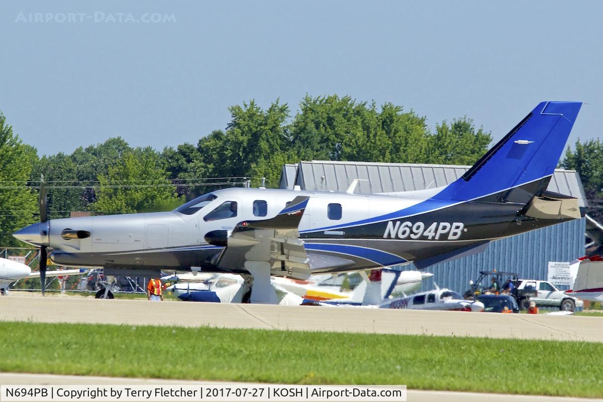 N694PB, 2014 Socata TBM-700 C/N 1043, At 2017 EAA AirVenture at Oshkosh
