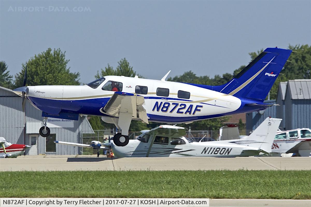 N872AF, 2013 Piper PA-46-350P Malibu Mirage C/N 4636598, At 2017 EAA AirVenture at Oshkosh