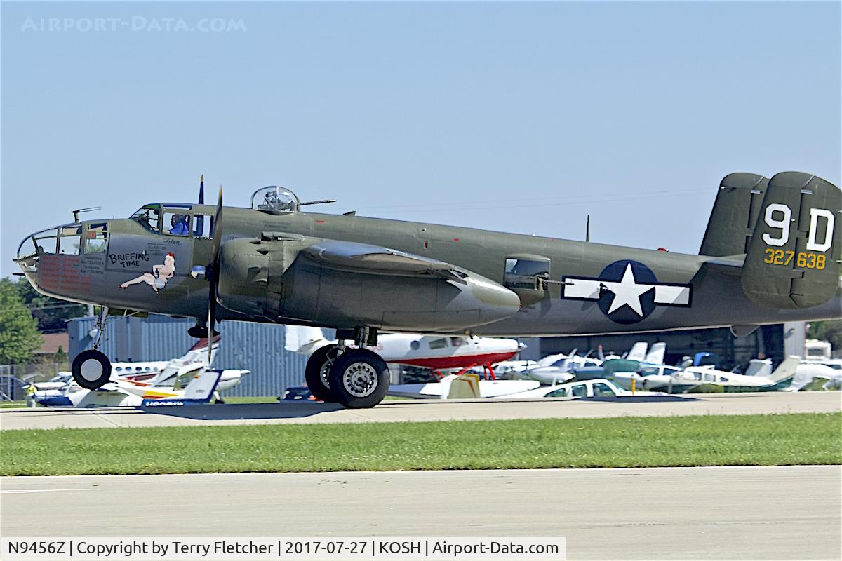 N9456Z, 1943 North American TB-25N Mitchell C/N 108-33214, At 2017 EAA AirVenture at Oshkosh