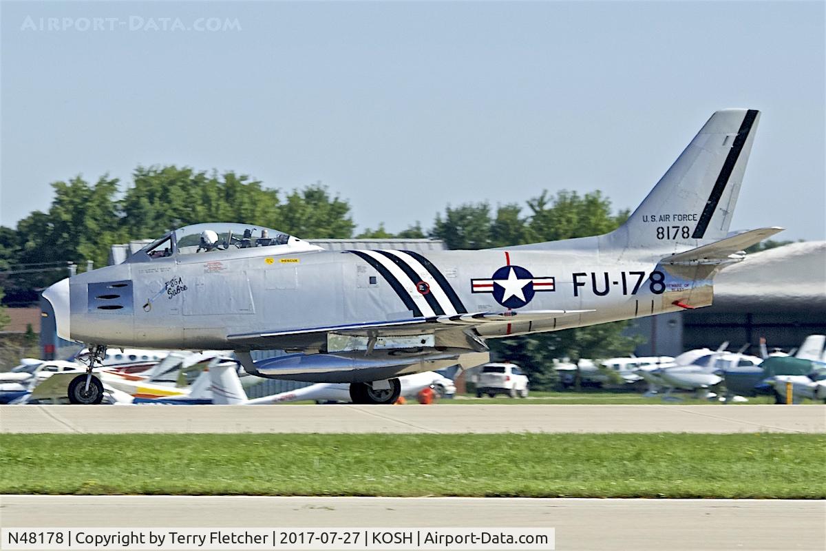 N48178, 1948 North American F-86A Sabre C/N 151-43547, At 2017 EAA AirVenture at Oshkosh