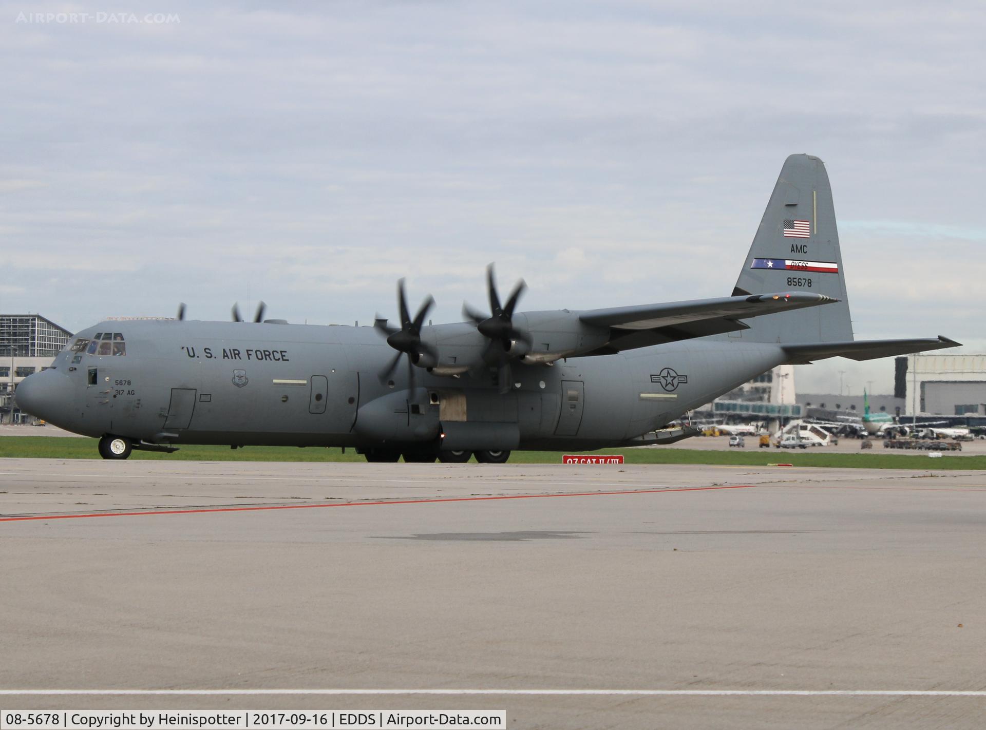 08-5678, 2011 Lockheed C-130J-30 Super Hercules C/N 382-5678, 08-5678 at Stuttgart Airport.