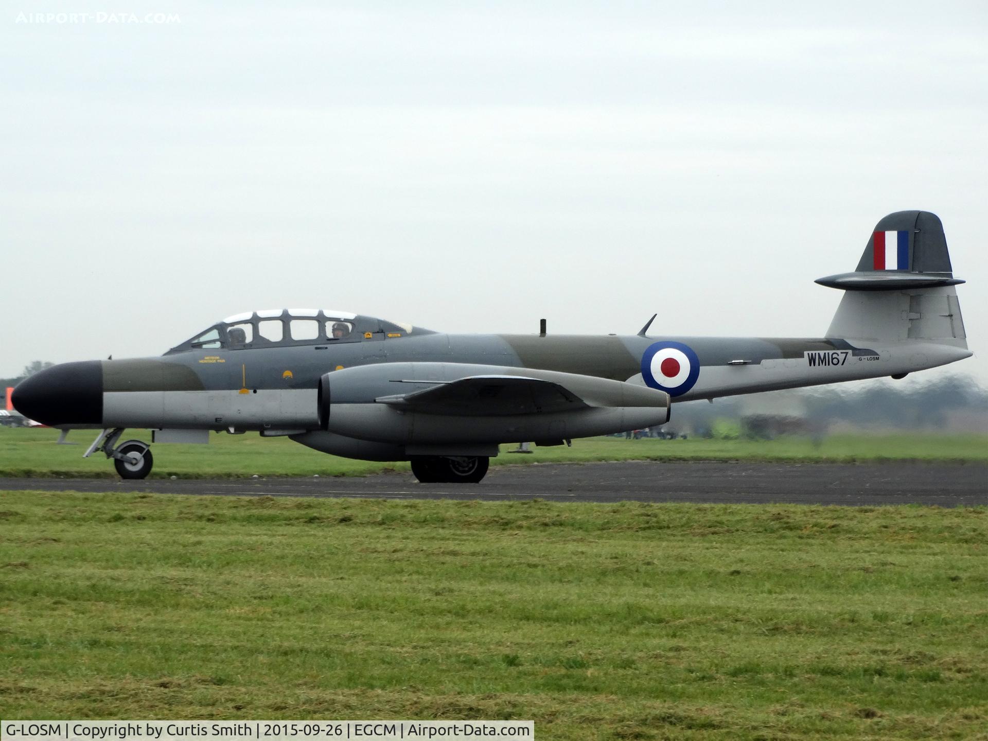 G-LOSM, 1952 Gloster Meteor NF.11 C/N S4/U/2342, Gloster Meteor seen at RAF Church Fenton, Leeds.
