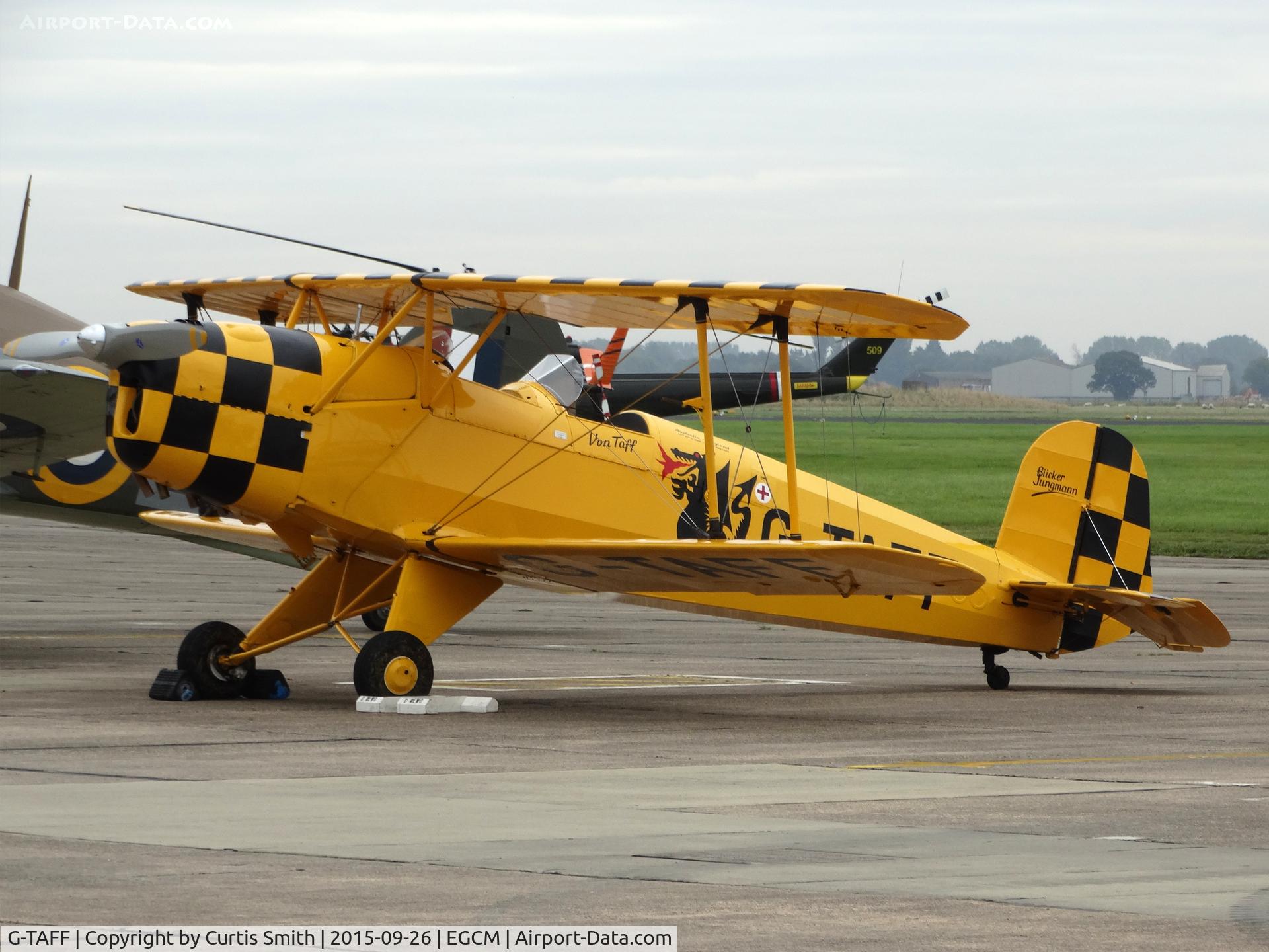 G-TAFF, 1957 CASA 1-131E Jungmann C/N 1129, CASA Jungmann seen at RAF Church Fenton, Leeds.