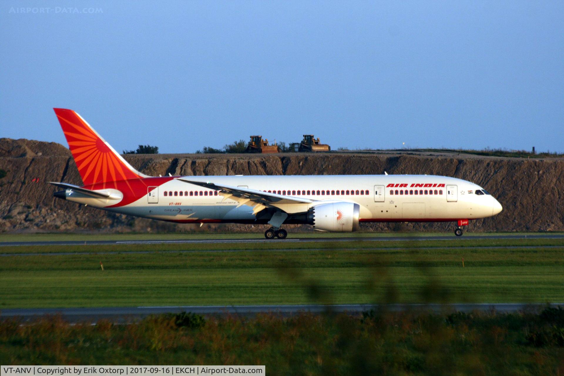 VT-ANV, 2015 Boeing 787-8 Dreamliner Dreamliner C/N 36293, VT-ANV landed rw 22L on the inaug flight DELCPH