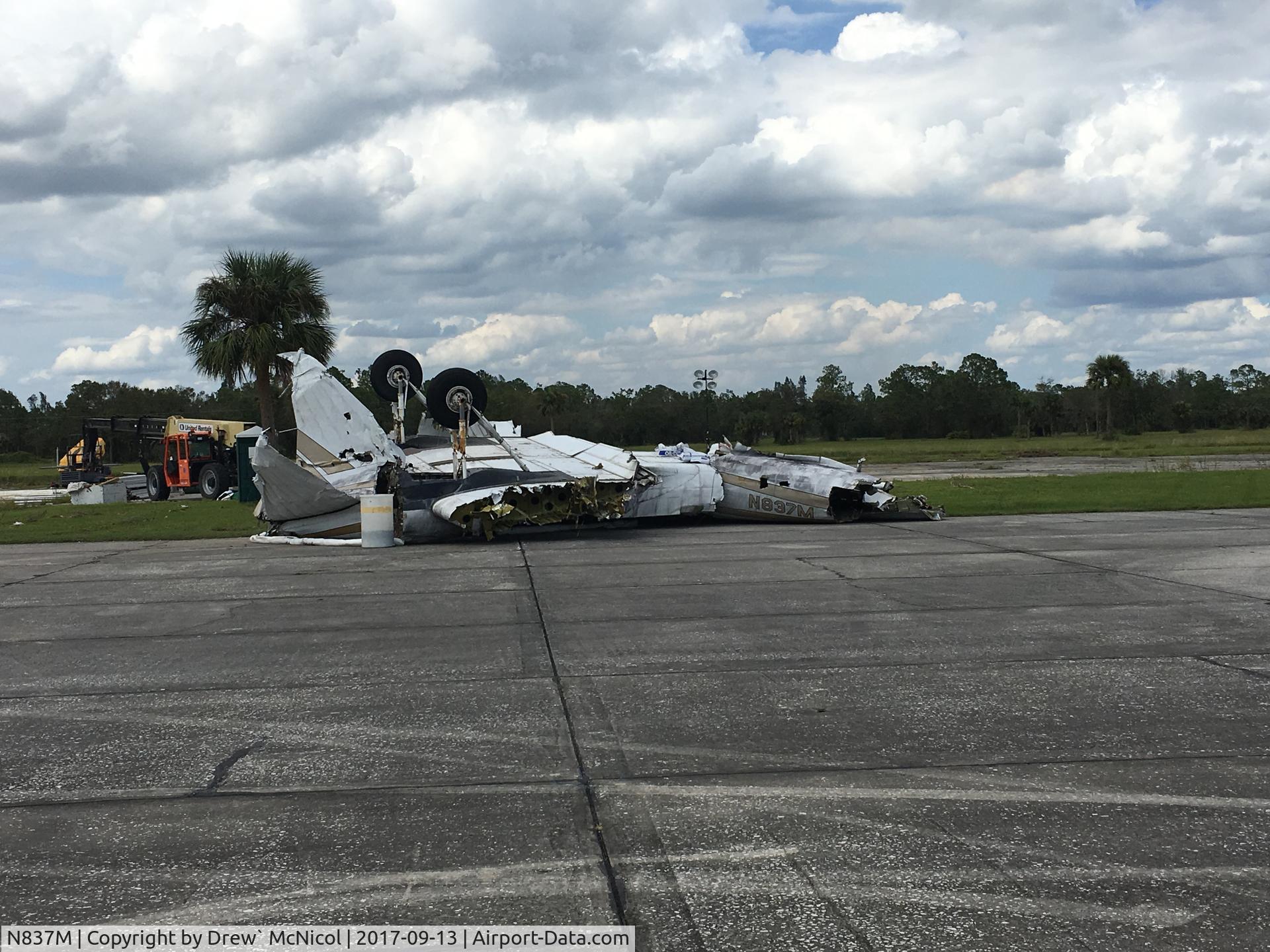 N837M, 1943 Douglas C-47A-10-DK Skytrain C/N 43-17168/12523, Post Hurricane e Irma. This is sad!!