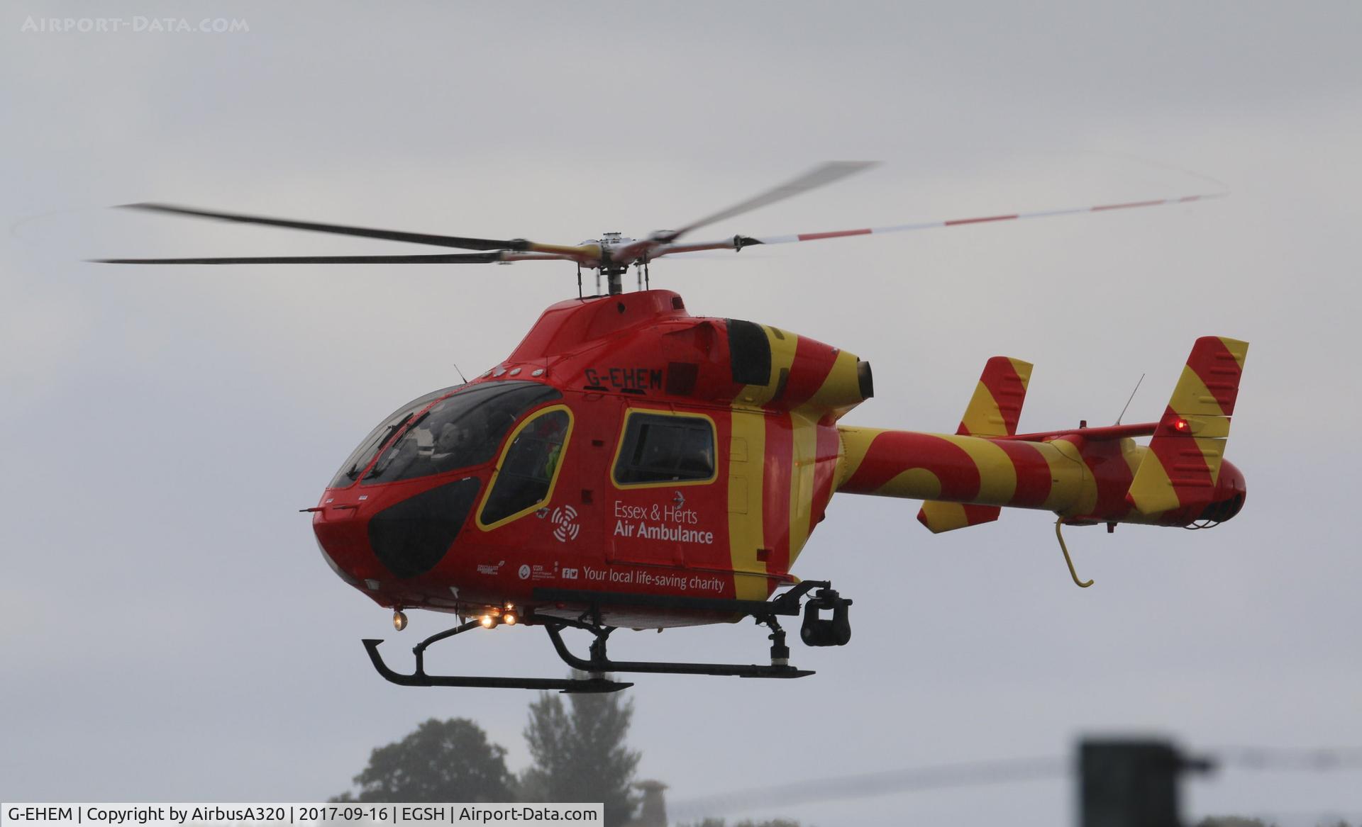 G-EHEM, 2009 McDonnell Douglas MD-900 Explorer C/N 900-00134, Essex & Hearts air ambulance popped into the area and dropped  in for top up