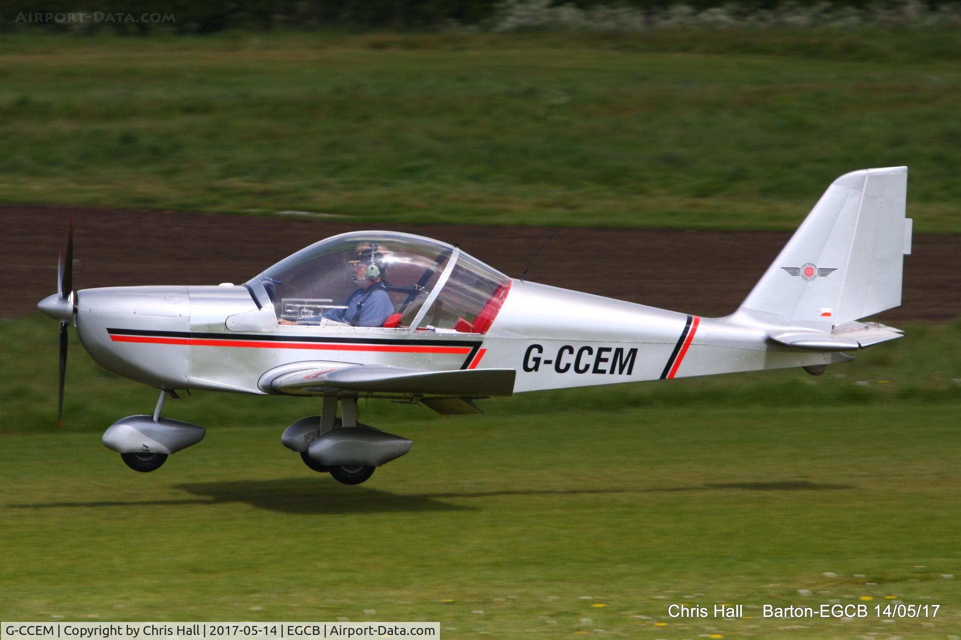 G-CCEM, 2003 Aerotechnik EV-97A Eurostar C/N PFA 315-13987, at Barton