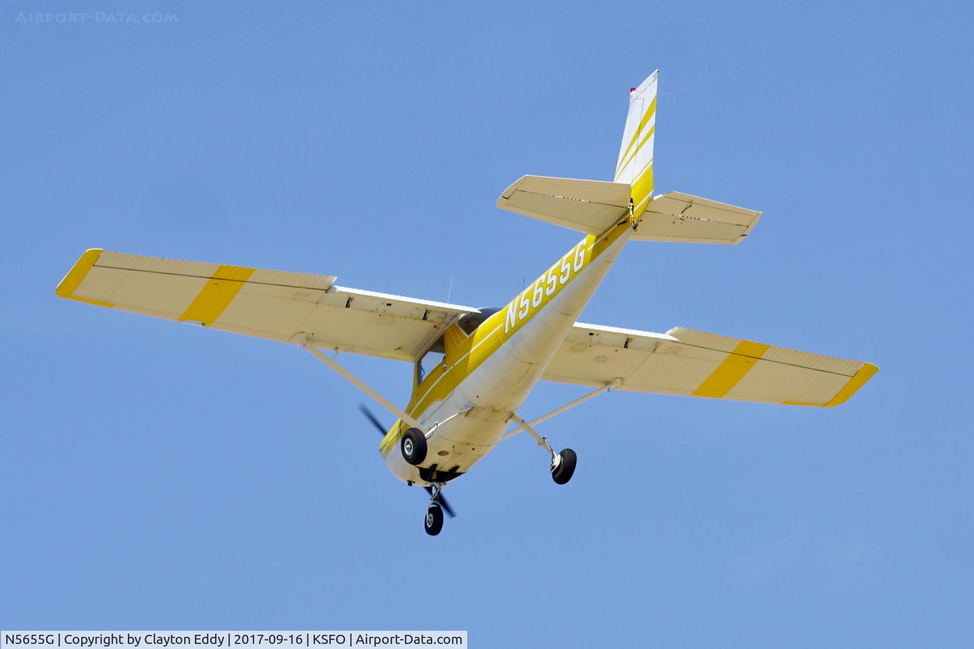 N5655G, 1969 Cessna 150K C/N 15071155, Buchanan Field Concord California. 2017.