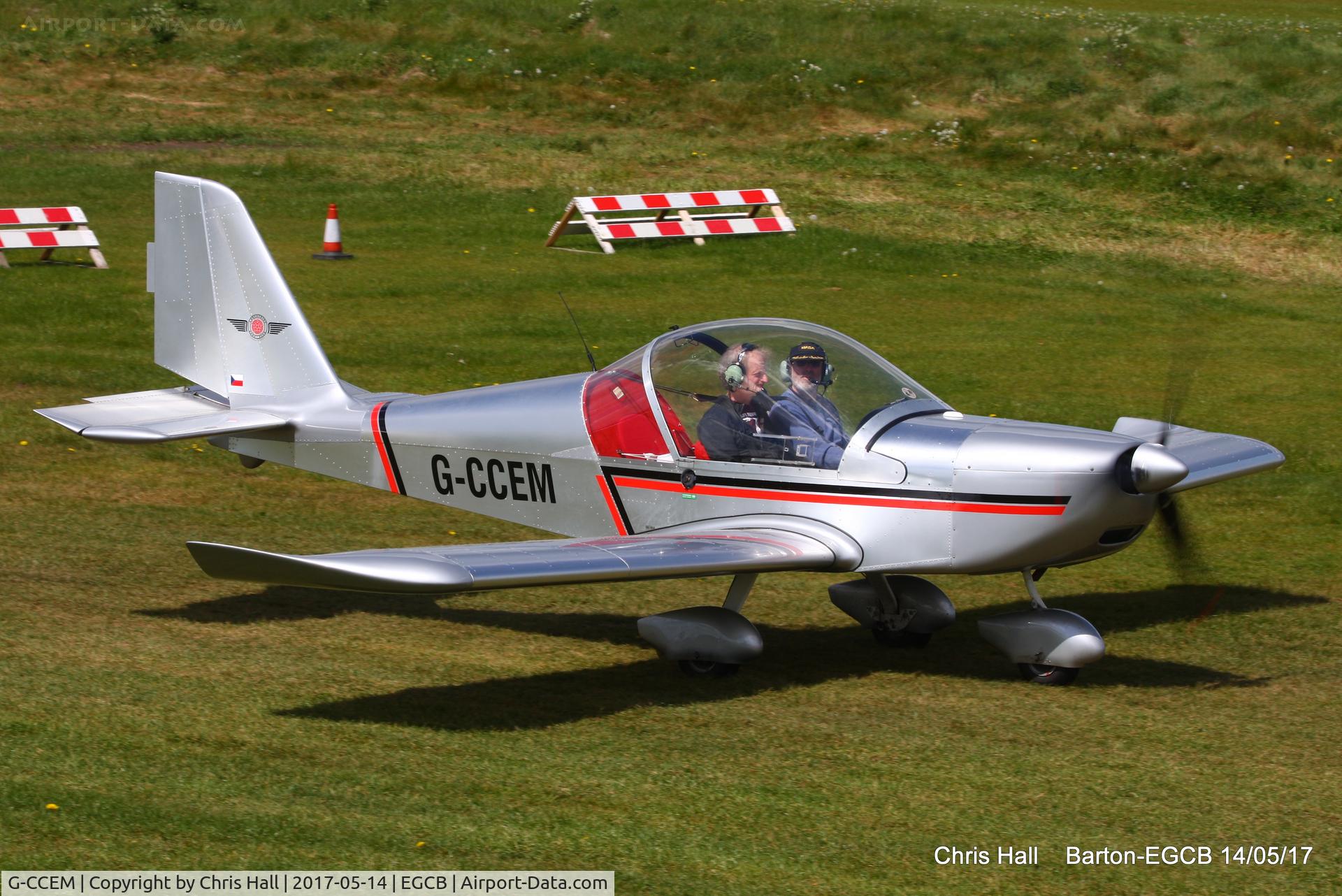 G-CCEM, 2003 Aerotechnik EV-97A Eurostar C/N PFA 315-13987, at Barton