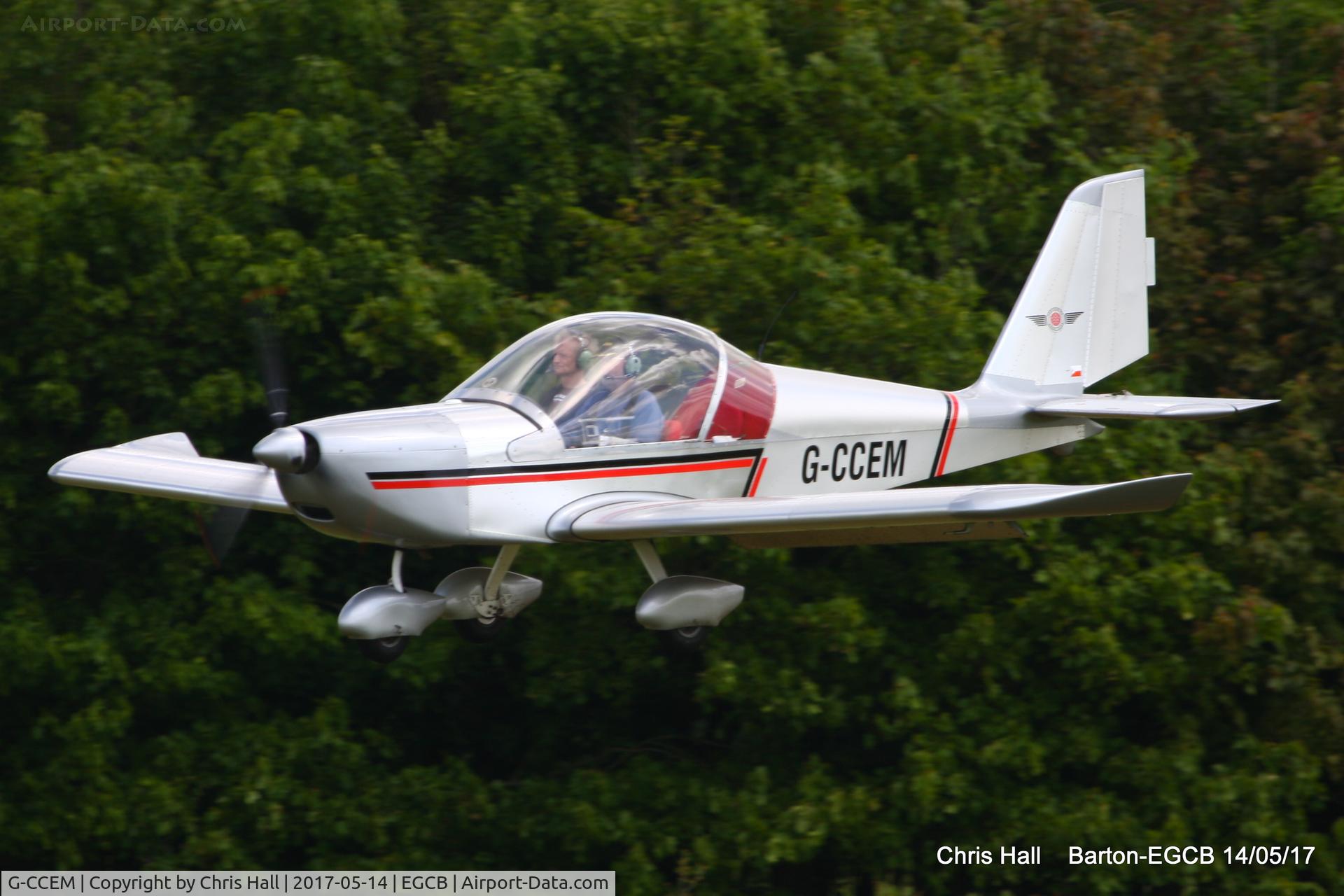 G-CCEM, 2003 Aerotechnik EV-97A Eurostar C/N PFA 315-13987, at Barton