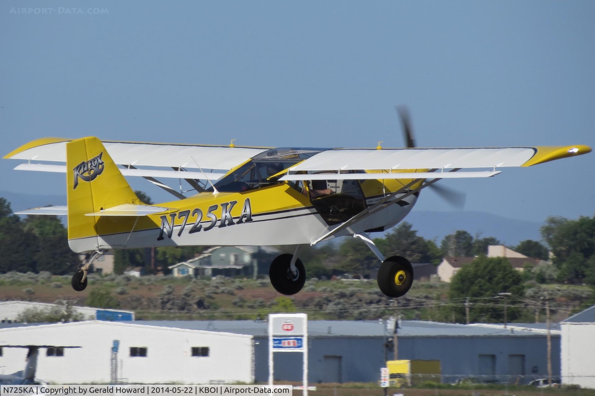 N725KA, 2012 Foxair Kitfox Light Sport C/N KA11242203, Departing RWY 28R.