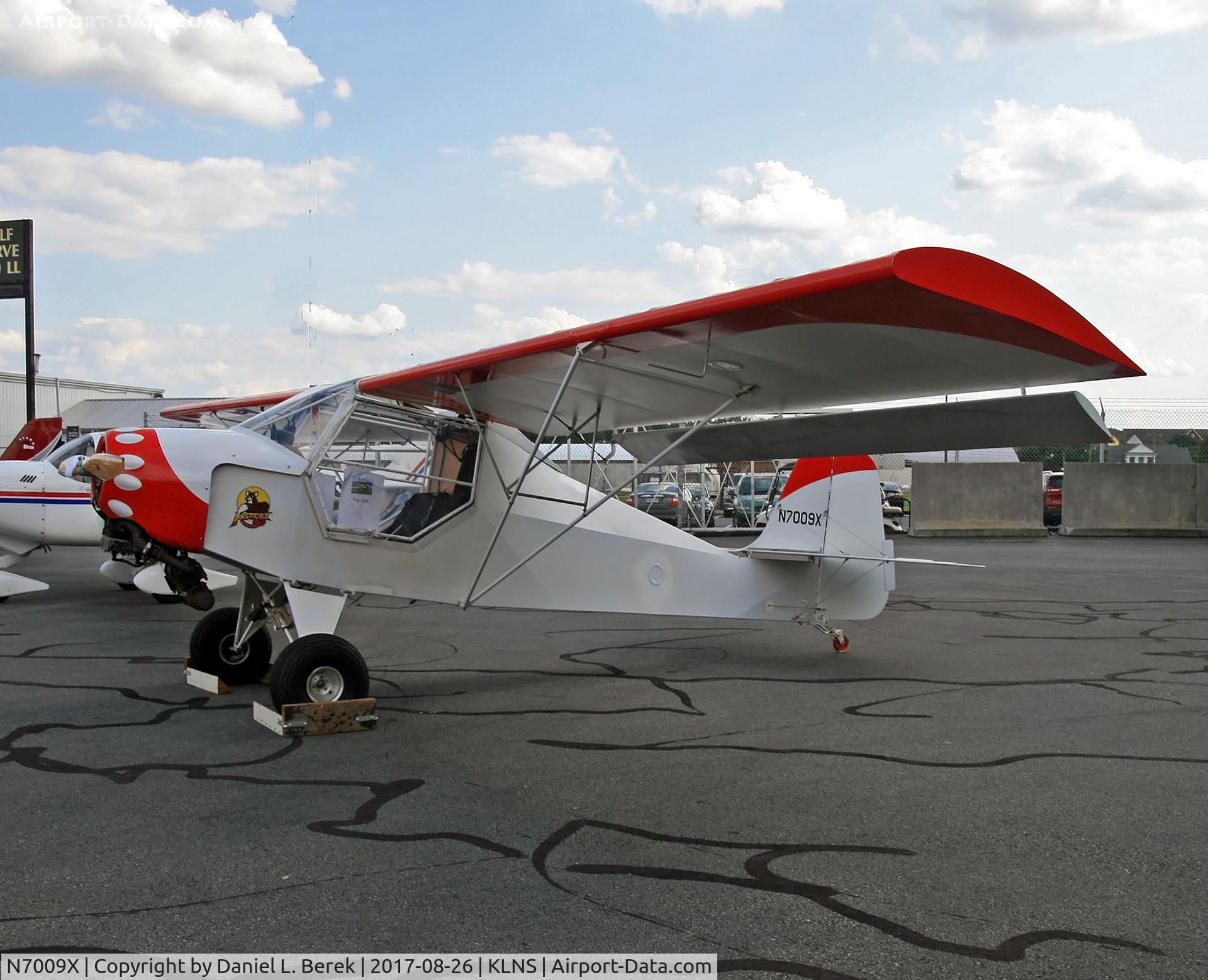 N7009X, 2002 Skystar Kitfox Lite C/N 99, This cute little experimental aircraft was on display at an airshow at Lancaster Airport, PA.