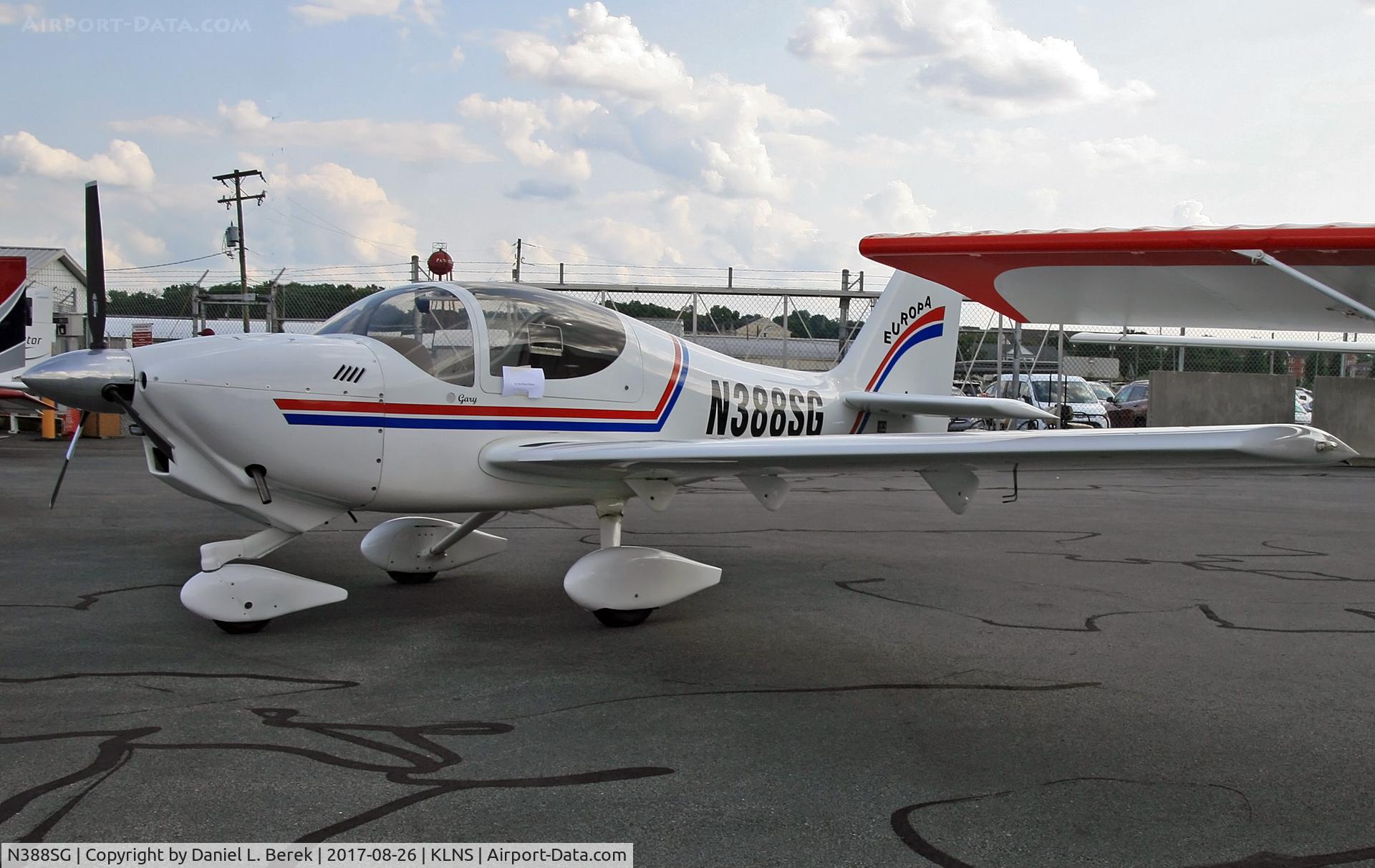 N388SG, Europa XS Tri-Gear C/N A237, This nice experimental aircraft is based at Lancaster.