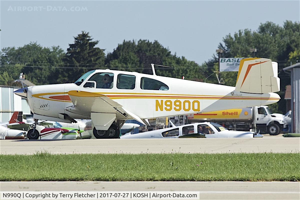 N990Q, 1961 Beech P35 Bonanza C/N D-6856, At 2017 EAA AirVenture at Oshkosh