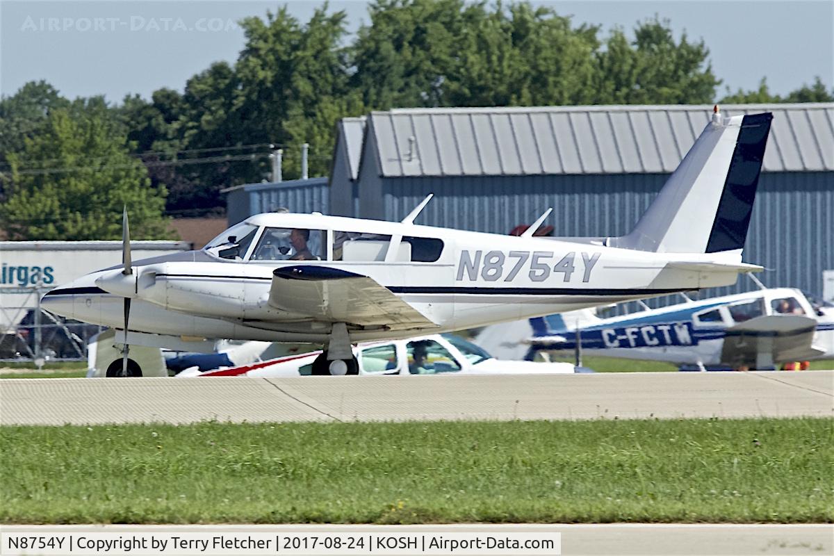 N8754Y, 1969 Piper PA-30 Twin Comanche Twin Comanche C/N 30-1908, At 2017 EAA AirVenture at Oshkosh