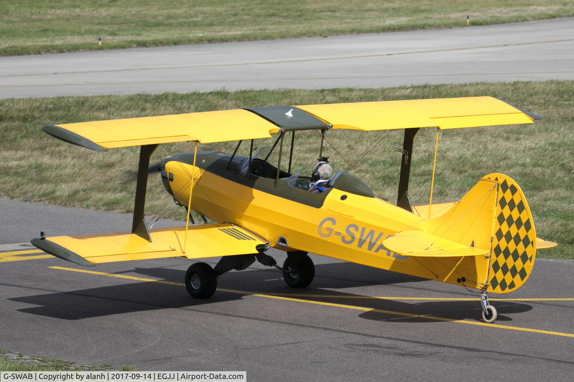G-SWAB, 2015 Amateur Built Sherwood Ranger XP C/N LAA 237A-15152, Taxiing for departure to display, Jersey airshow 2017