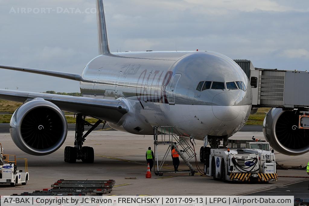 A7-BAK, 2010 Boeing 777-3DZ/ER C/N 36097, Terminal CDG T1, Qatar Airways QR41/42 from and to Doha (DOH)
