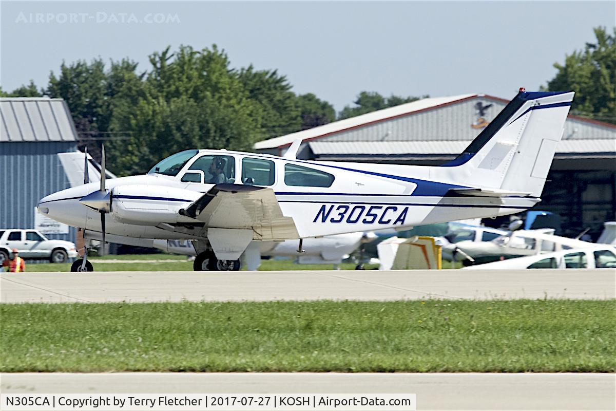 N305CA, 1964 Beech 95-B55 Baron C/N TC-584, At 2017 EAA AirVenture at Oshkosh