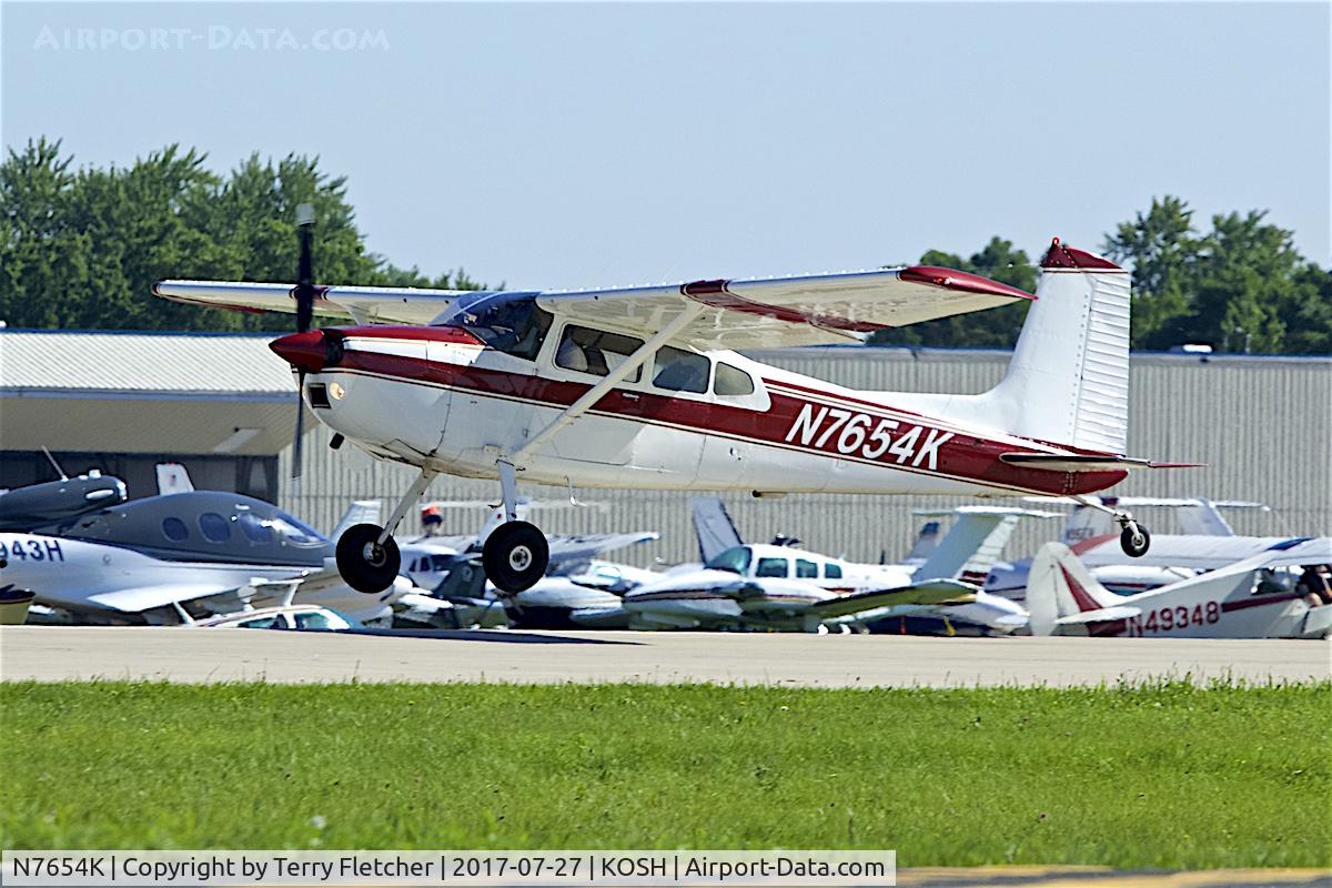 N7654K, 1976 Cessna 180J C/N 18052695, At 2017 EAA AirVenture at Oshkosh