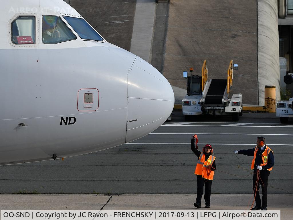 OO-SND, 2002 Airbus A320-214 C/N 1838, SN3634 to Brussels, departure CDG T1