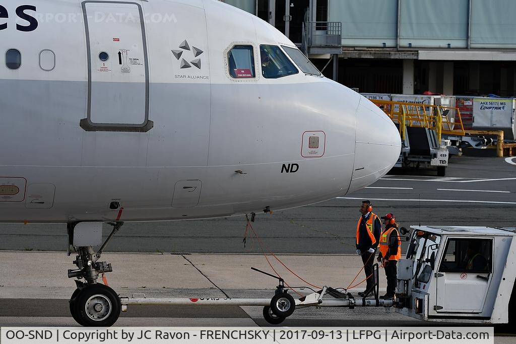 OO-SND, 2002 Airbus A320-214 C/N 1838, SN3634 to Brussels, departure CDG T1