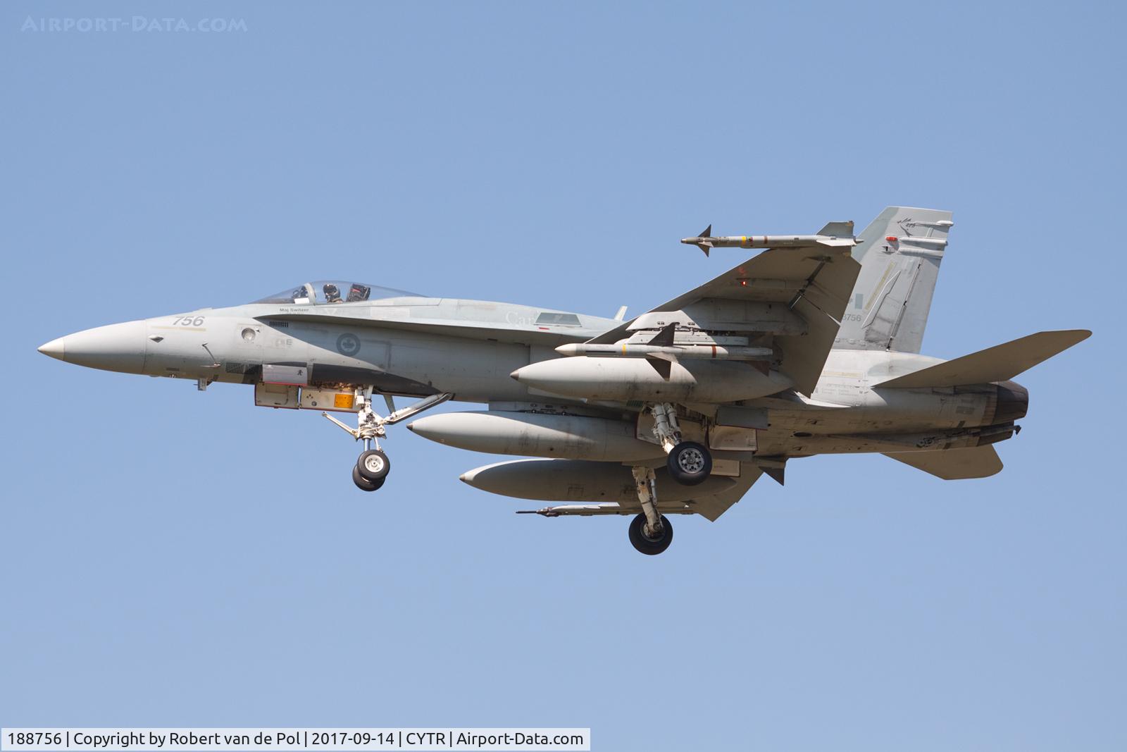 188756, McDonnell Douglas CF-188A Hornet C/N 0388/A325, 2017-09-14 CYTR CF-188A 188756 425 Sq