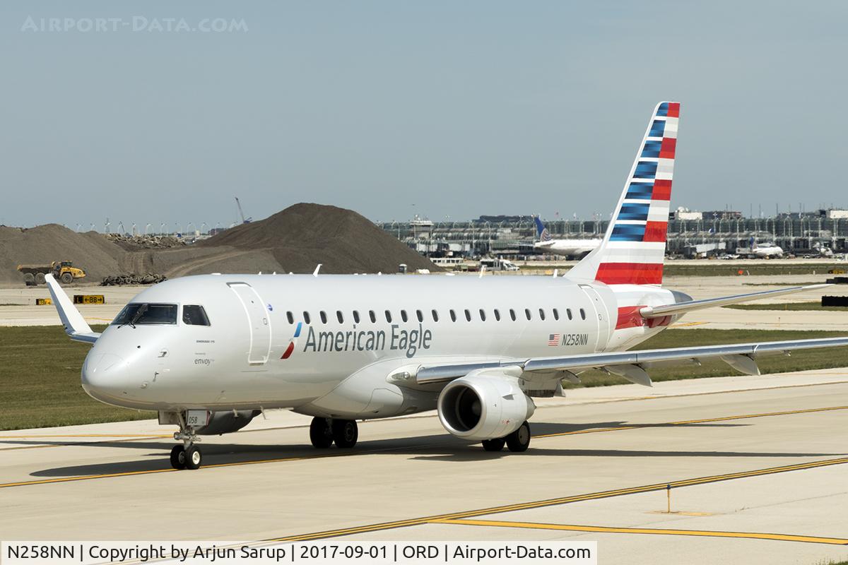 N258NN, 2017 Embraer 175LR (ERJ-170-200LR) C/N 17000675, Taxiing out for departure.