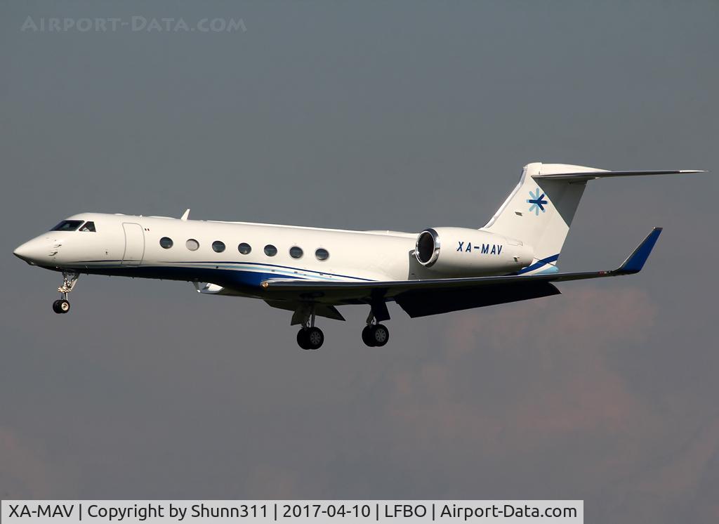 XA-MAV, 2012 Gulfstream Aerospace G550 (VSP) C/N 5393, Landing rwy 32R