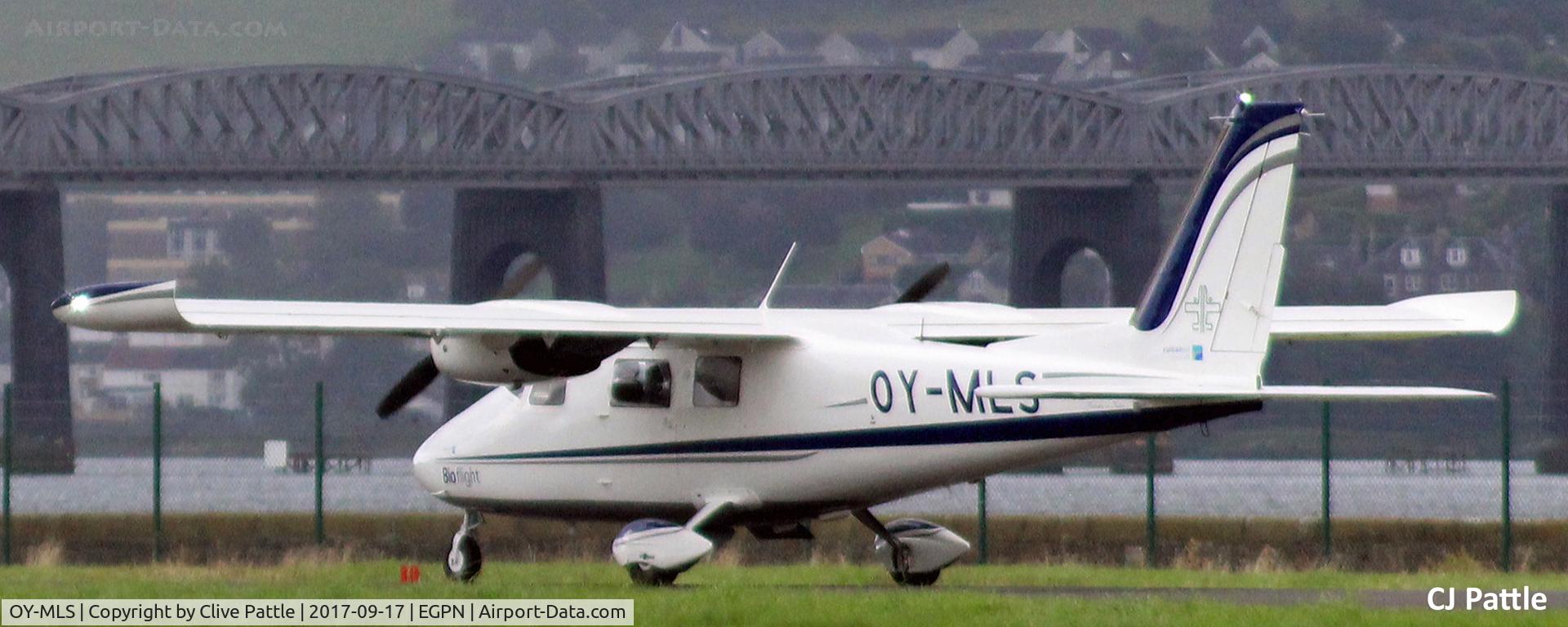 OY-MLS, 2017 Vulcanair P-68C C/N 501, Just landed Dundee