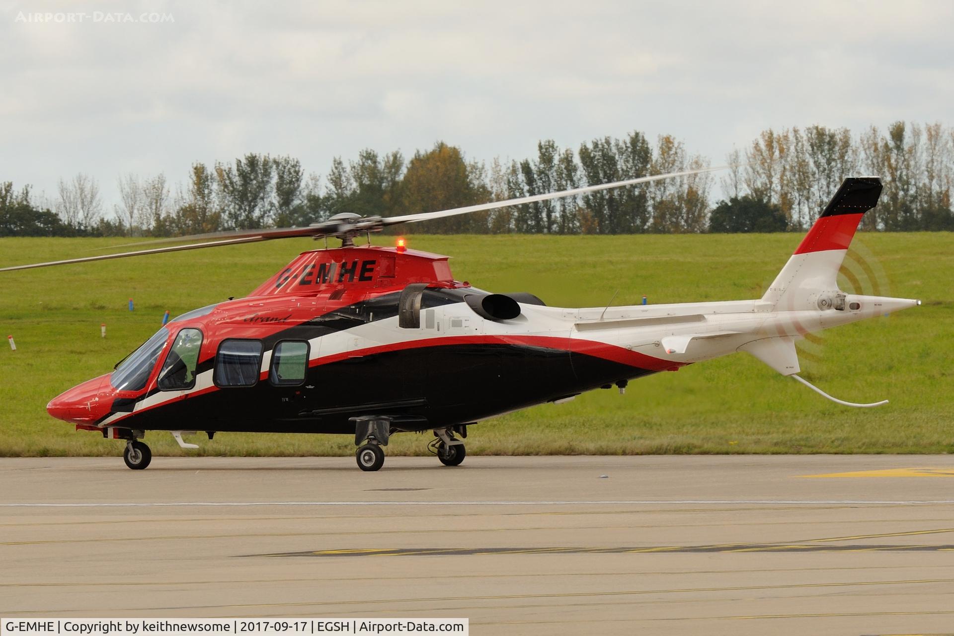 G-EMHE, 2011 Agusta A-109S Grand C/N 22182, Quick fuel stop.